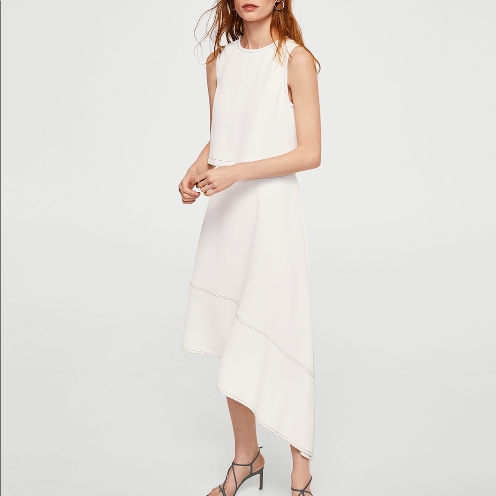 Mango Contrast Seam Dress